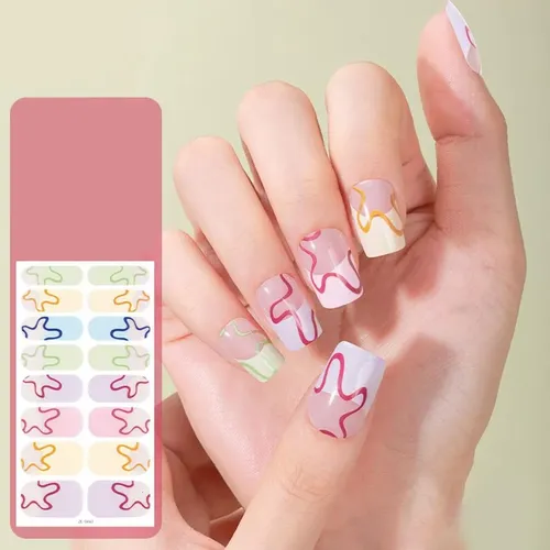 Kit De Pegatinas Para Uñas A La Moda, A Prueba De Manchas, 2