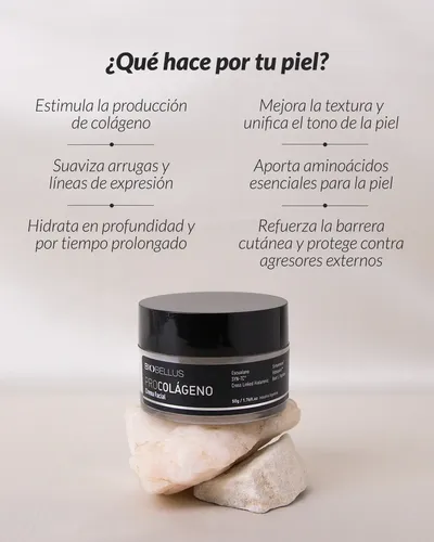 Crema Facial Procolágeno Firmeza Hidratación 50g Biobellus