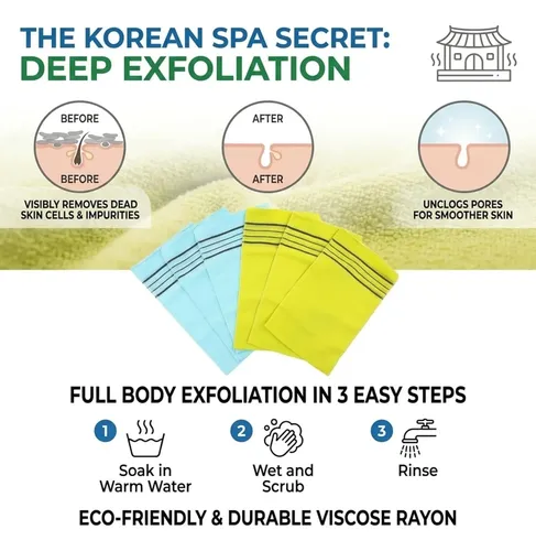 Guante Exfoliante Coreano Olivia Tree 6 Pack