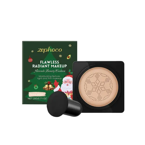 Crema De Cojín Radiante De Color Blanco Marfil De Zephoco, N