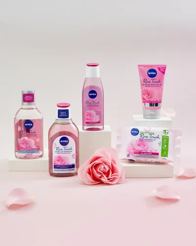 Limpiador Facial Nivea Rose Touch, Agua Micelar, 400 Ml