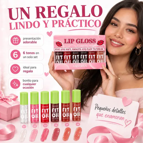 Set De Cuidado Labial Hidratante Glossy Liquid Lip Oil
