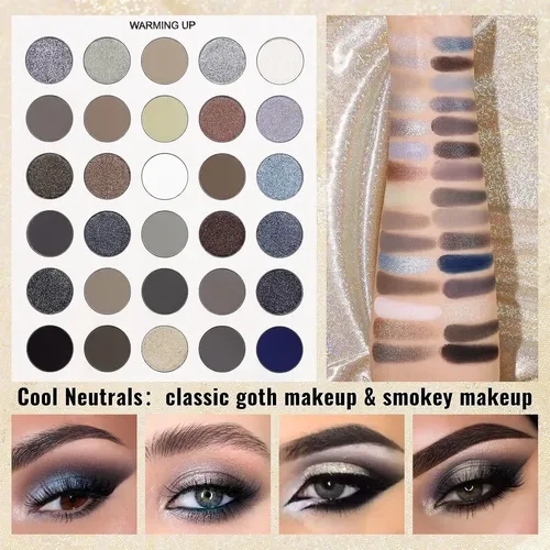 Paleta Ucanbe 86 Sombras Ojos, Acabado Mate Y Glitters