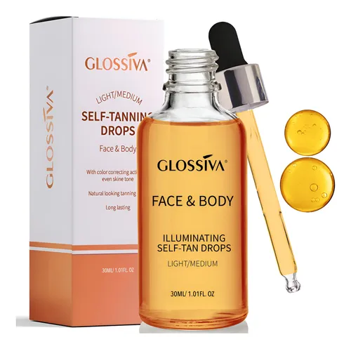 Gotas Autobronceadoras Glossiva Sunless Tan 30 Ml Para Rostr