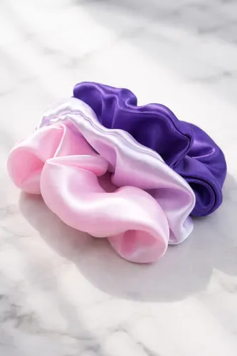 Scrunchies De Raso Satén Colitas Pack X 85 Por Mayor