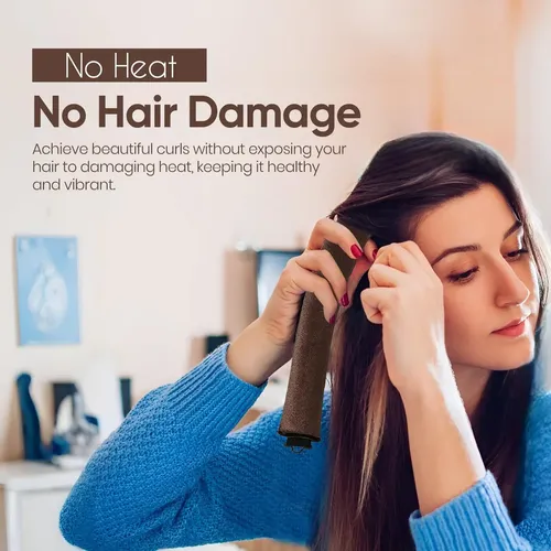 Dd. Y 8pzs Rizador De Cabello Sin Calor, Rulos Para Ondas