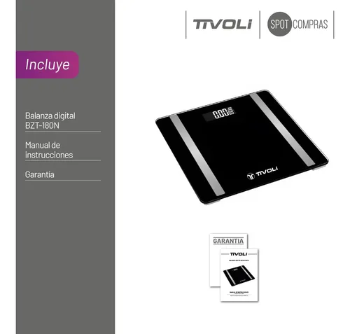 Balanza Digital De Baño Tivoli Bluetooth Sensor Temperatura