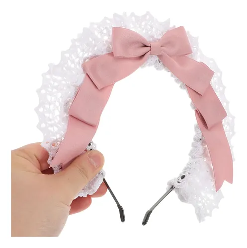 Diadema Lolita Con Lazo De Encaje, Accesorios Para El Pelo P