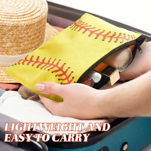 Bolsa De Maquillaje Frienda, Tela Estilo Softball, 20 X 15 C