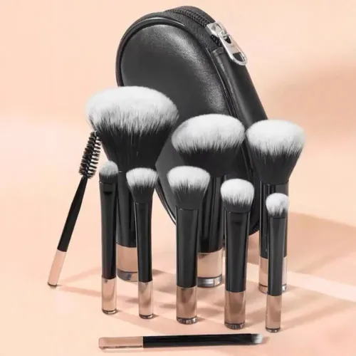 Set 10 Brochas De Maquillaje Profesional Cosmético