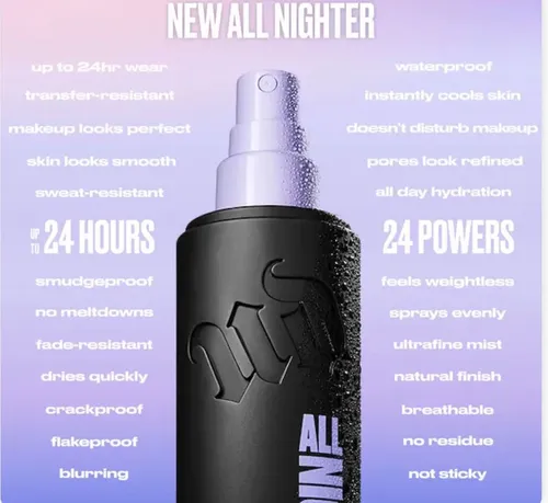 Urban Decay All Nighter Waterproof 24 Hs Spray Fijador 30 Ml
