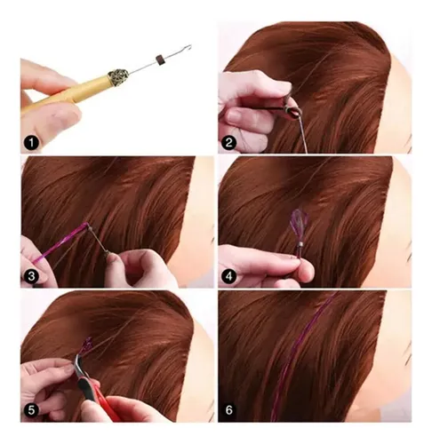 Extensiones De Cabello A Tinsel Hair De 12 Colores Para Muje