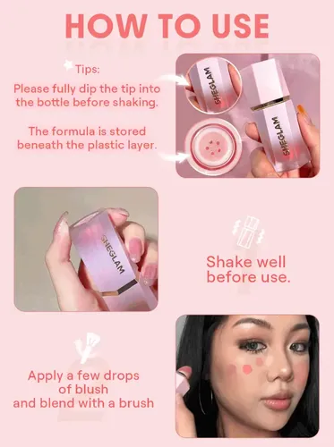 Sheglam Blush Rubor Colorete Liquido Maquillaje Tono Del Maquillaje Candy Apple