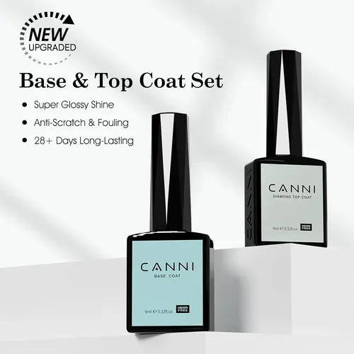 Conjunto Base Y Top Coat Gel Canni 2 Piezas