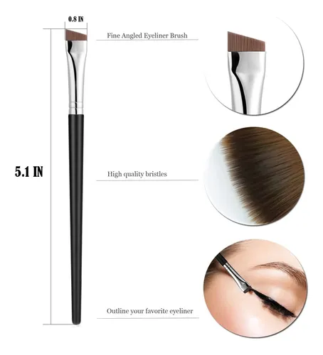 Set De Brochas De Maquillaje Jassins, Pincel Delineador De O