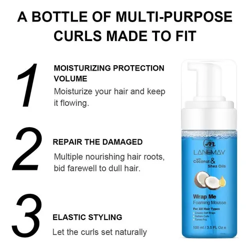 Mousse Para Peinar El Cabello, Espuma, Pelo Rizado, Para Pei