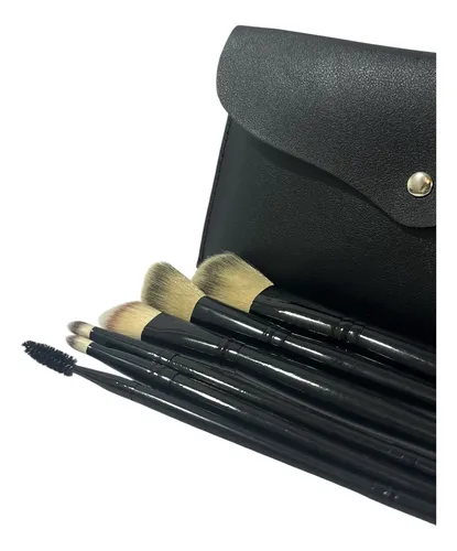 Set X6 Pinceles Brochas Kabuki Con Estuche Classic Base Ojos
