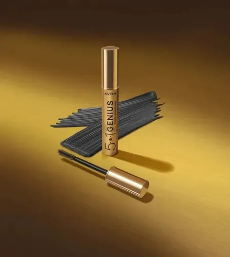 Máscara de pestañas Avon Genius Multibenefit, 10 ml, color negro