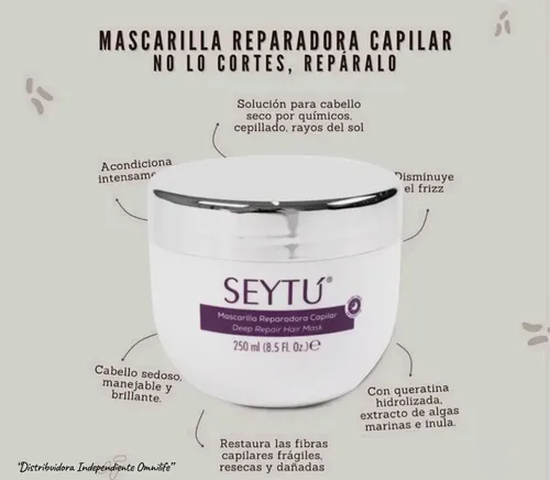 Mascarilla Reparadora Capilar Seytú Omnilife Queratina