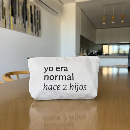 Neceser De Lona Estampada 21×14 Organizador Viaje Maquillaje Hijos