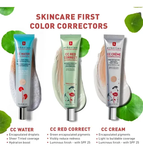 Crema Erborian Drtx L Cc Para Corrección De Color Con Centel