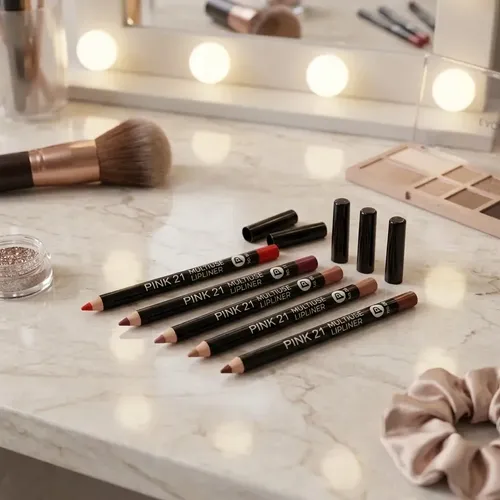 Lapiz Delineador De Labios Pink 21 Multiuso Make Up X1