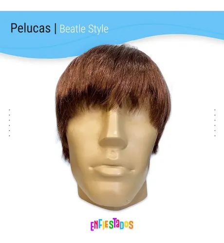Peluca Pelo Cotillon Disfraz Beatles Lacio Flequillo Flogger