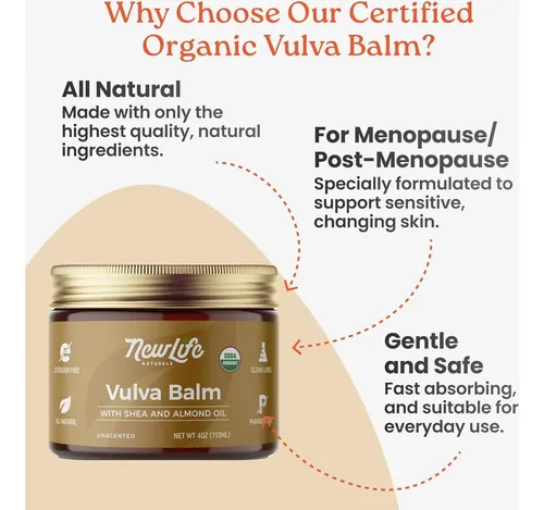 Crema Íntima Orgánica Para Mujeres Newlife Naturals 4oz
