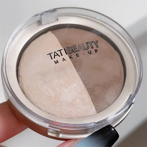 Paleta 2 En 1 Contorno Iluminador Polvo Compacto Profesional
