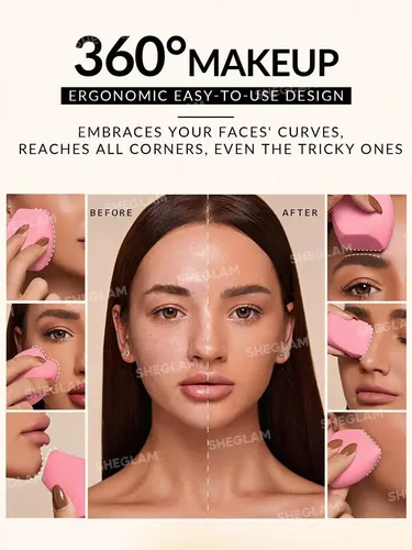 Sheglam Esponja De Maquillaje Multi-facética Duradera Color Pink