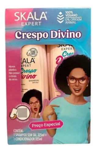 Skala Kit Shampoo + Acondicionador Crespo Divino 100% Vegano
