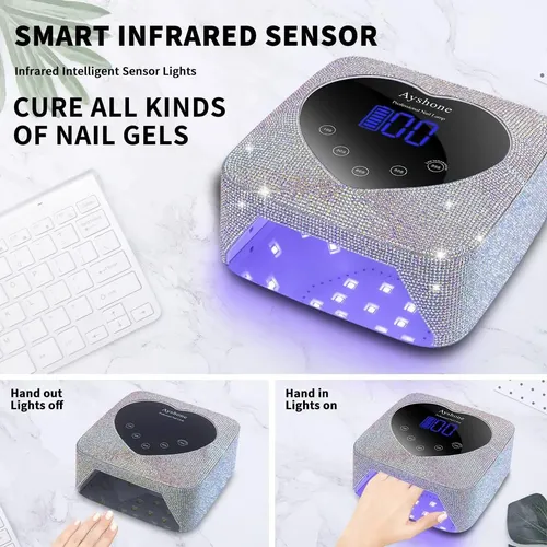 Lámpara De Uñas Uv Led Inalámbrica 72w Recargable Justin