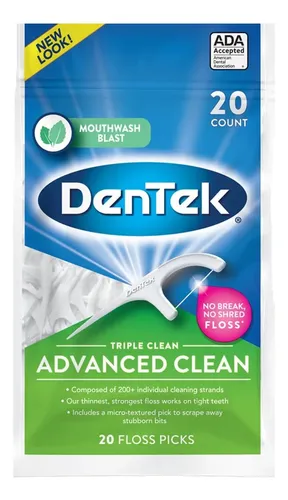 Hilo Dental Con Mango Dentek Advanced Clean 20u
