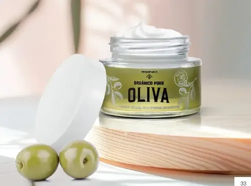 Crema Facial Nocturna Reino Oliva Hidratante y Nutritiva 50g Noche
