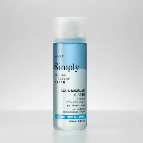 Agua Micelar Bifásica Gigot Simply 100ml Desmaquillante