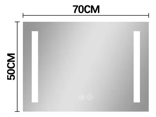 Espejo Moderno Smart Luz Led Desempañador Rectangular 50×70 Espejo