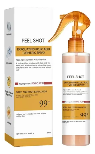 Spray Exfoliante Corporal Con Ácido Kójico Y Cúrcuma,