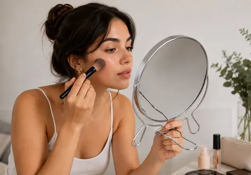 Espejo De Apoyo Doble Faz Con Aumento 6 Pulgadas Wc-801