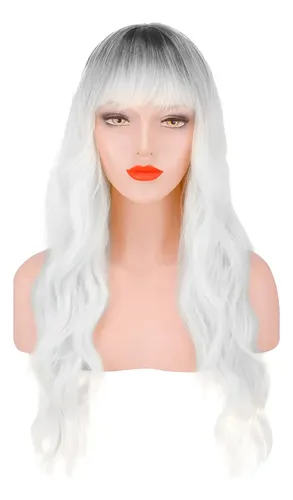 Peluca Larga Símil Natural Orgánica Fantasía Cosplay