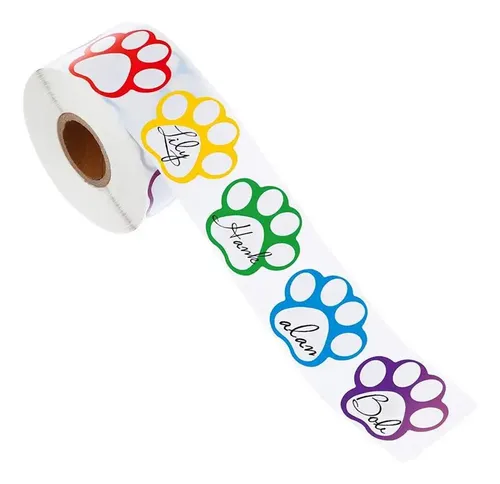 . . Un Rollo De 500 Pegatinas Coloridas Con Nombre For Dp