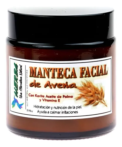 Manteca Facial De Avena 100gr. Pote De Vidrio