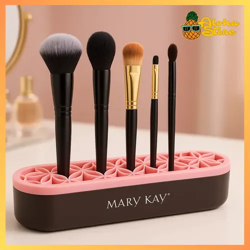 Organizador Porta Brochas Waffy Silicona Antideslizante Rosa 30 Compartimentos