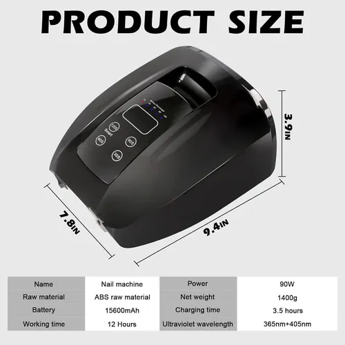 Lámpara De Uñas Uv Led Linssy 90w Recargable Inalámbrica