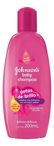 Shampoo Johnson’s shampoo infantil Gotas de Brillo de aceite de argán en botella de 200mL por 1 unidad