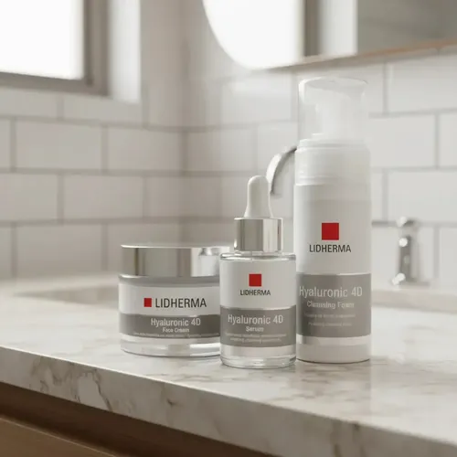 Lidherma Kit Hyaluronic 4d Limpieza Sérum Crema Facial
