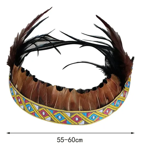 Tocado De Plumas Para Niños, Tocado Indio, Adulto B