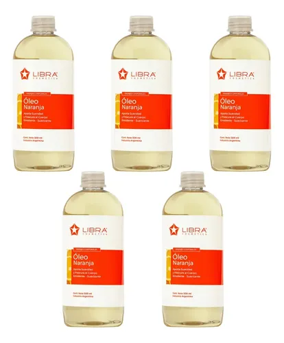 Aceite Para Masajes Naranja Libra Cosmetica Oleo Pack 5 Fragancia Suave