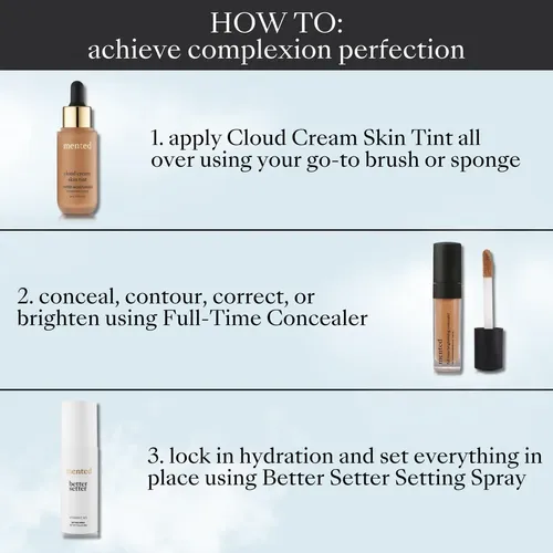 Base Tintada Mented Cloud Cream Con Hidratación Y