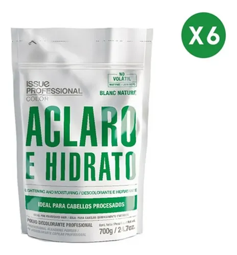 Polvo Decolorante Issue Blanc Nature Uso Profesional 700g X6