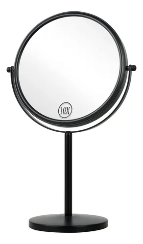 Espejo De Maquillaje Alhakin Con Aumento 10x, 20 Cm, De Mesa
